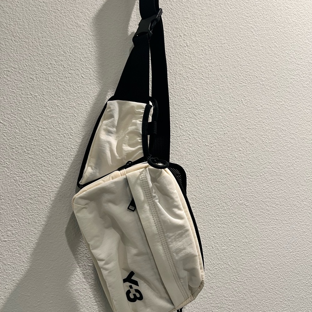Y-3 White and Black Unisex Crossbody/Shoulder Bag